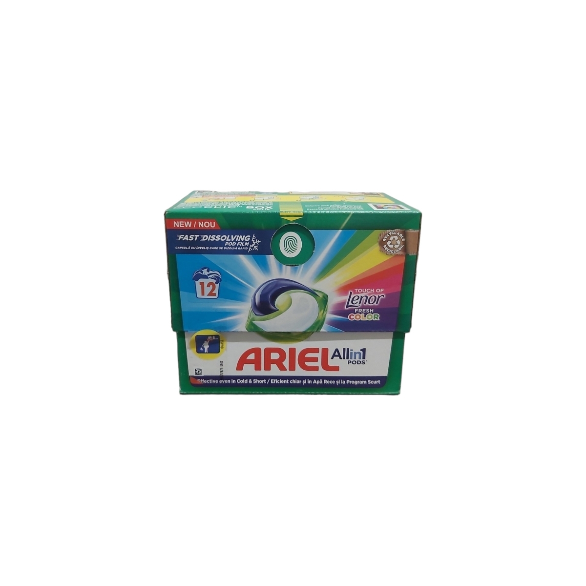 ARIEL ALLIN1 PODS DETERGENT CAPSULE 12BUC TOUCH OF LENOR FRESH COLOR