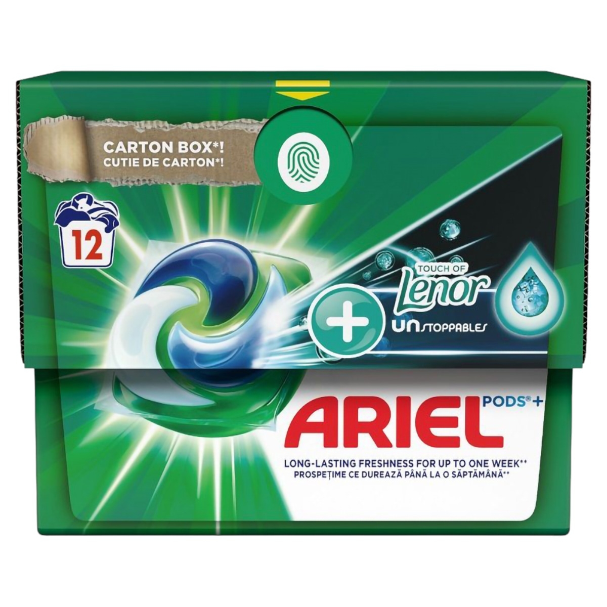 ARIEL ALLIN1 PODS DETERGENT CAPSULE 12BUC TOUCH OF LENOR