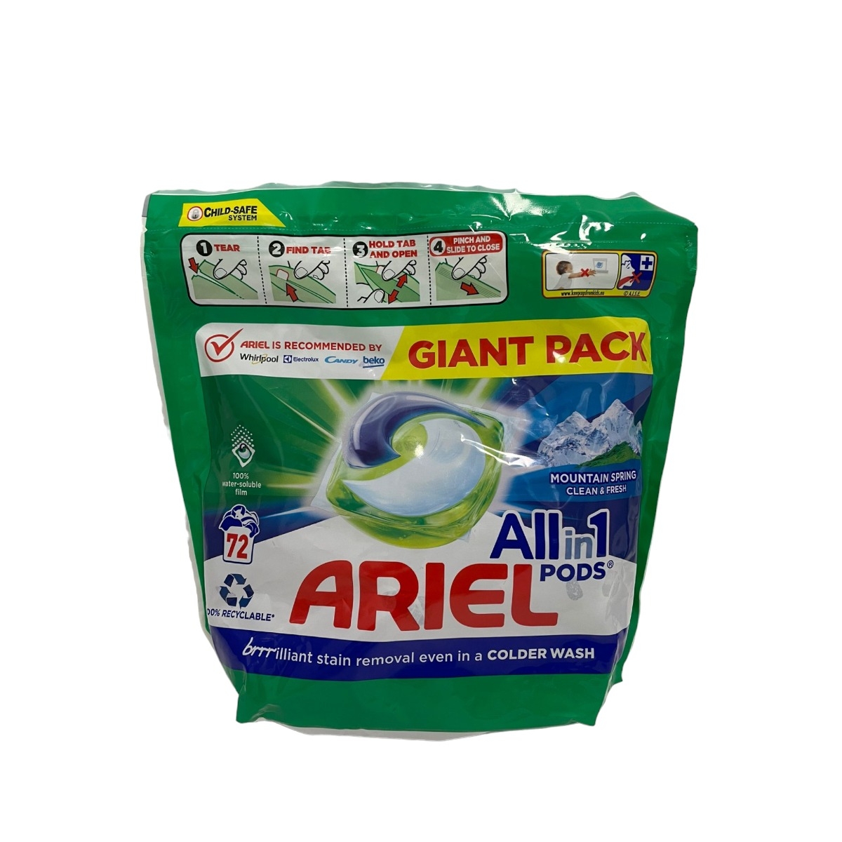 ARIEL ALLIN1 PODS DETERGENT CAPSULE 72BUC MOUNTAIN SPRING