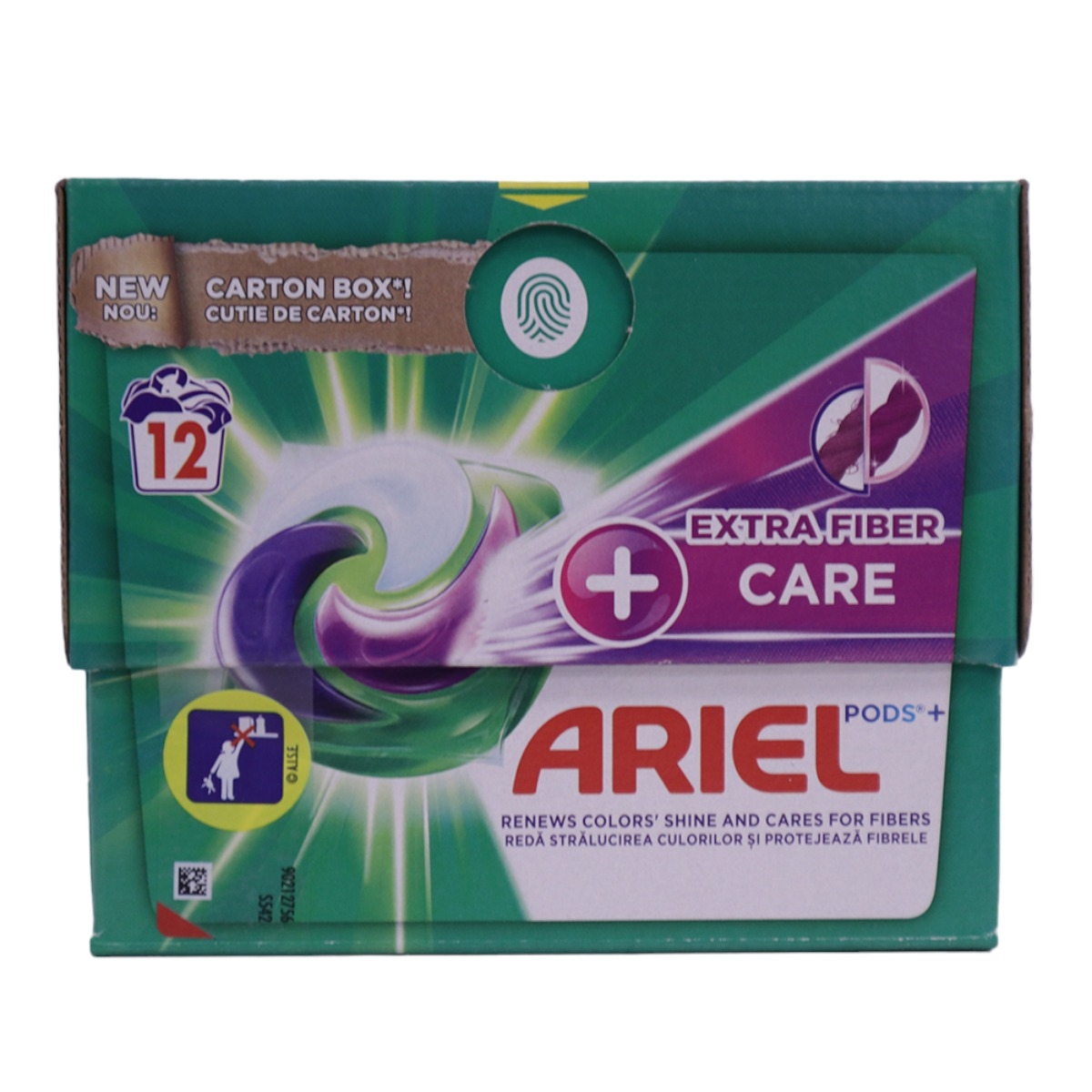 ARIEL DETERGENT CAPSULE 12BUC PLUS EXTRA FIBER CARE