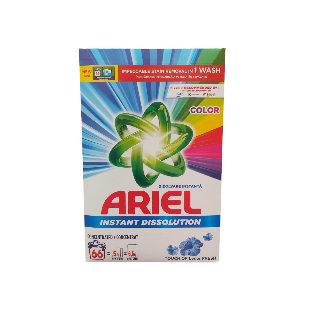 ARIEL DETERGENT PUDRA AUTOMAT 4.95KG COLOR TOUCH OF LENOR FRESH