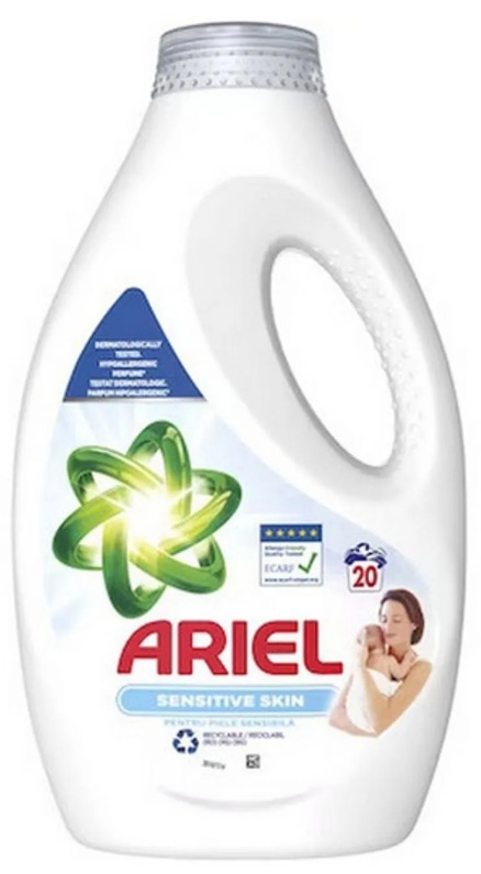 Detergent lichid Sensitive Skin 1.1L, 20 spalari, Ariel
