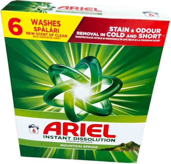 Detergent pudra automat Mountain Spring 390g 6 spalari Ariel