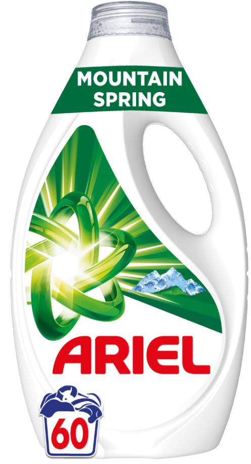 Detergent Lichid, Mountain Spring, 2.7L, 60 spalari, Ariel