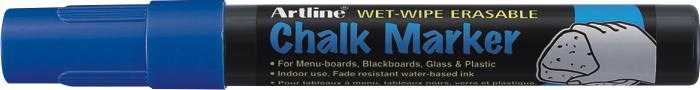 Marker cu creta ARTLINE, pentru table de scris, varf 4.0mm - albastru