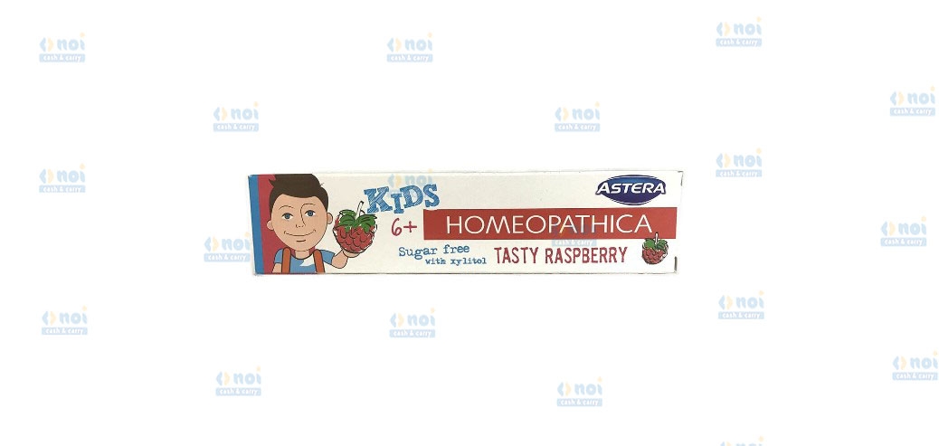 ASTERA HOMEO PASTA DINTI COPII ZMEURA 6+ANI 50ML 1+1 GRATIS