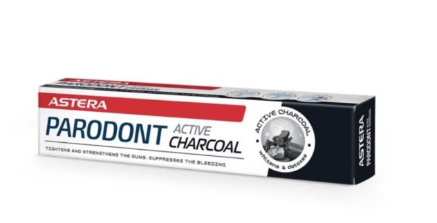 ASTERA PASTA DE DINTI PARODONT ACTIVE CHARCOAL 75ML