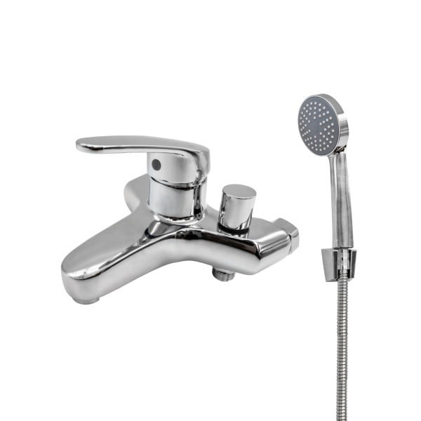 Baterie Cada Flow BC-203ZC, zinc crom, cu para de dus, pipa fixa