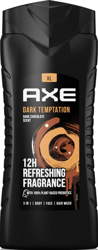AXE GEL DE DUS 3IN1 TEMPTATION DARK CHOCOLATE 400ML