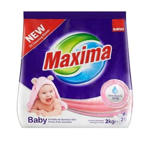 Sano Maxima Detergent pudra pentru haine/rufe Baby Sensitive, 20 spalari, 2kg