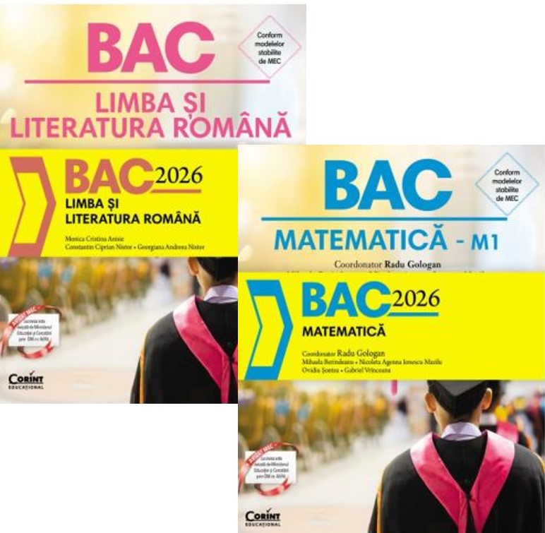 Pachet Bacalaureat 2026. Limba Romana si Matematica - Monica Cristina Anisie, Radu Gologan
