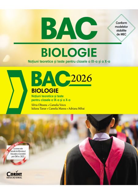 Bacalaureat 2026. Biologie. Notiuni teoretice si teste pentru clasele 9-10 - Silvia Olteanu