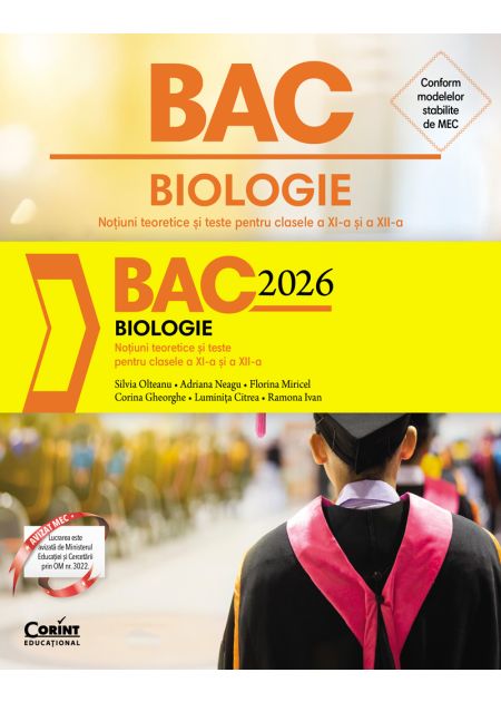 Bacalaureat 2026 Biologie. Notiuni teoretice si teste pentru clasele 11-12 - Silvia Olteanu
