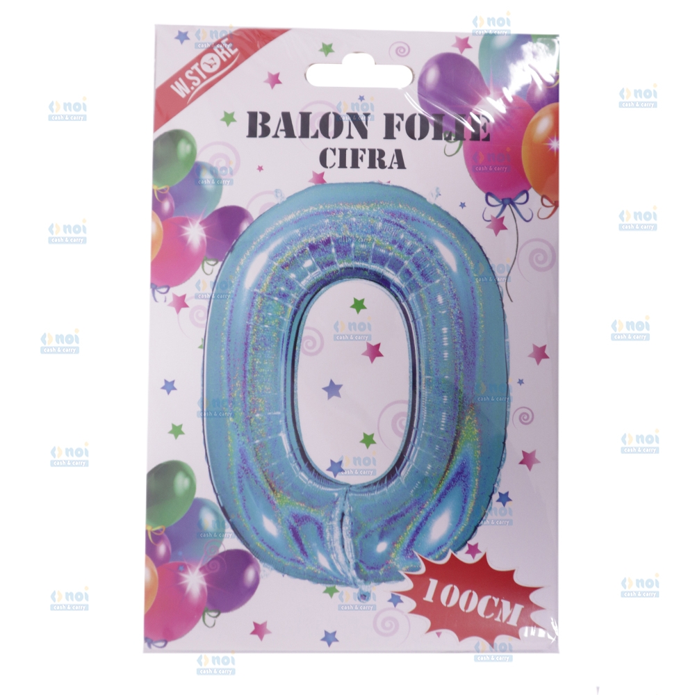 BALON FOLIE HOLOGRAMA BLEU DIF CIFRE