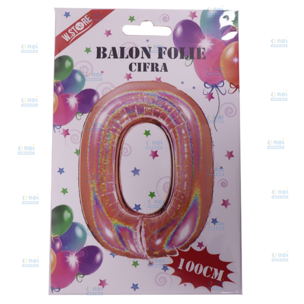 BALON FOLIE HOLOGRAMA ROZ DIF CIFRE