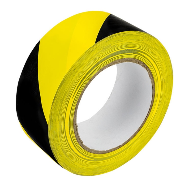 Banda adeziva Grand 130-1960, pentru avertizare, 48mm x 50m, galben-negru