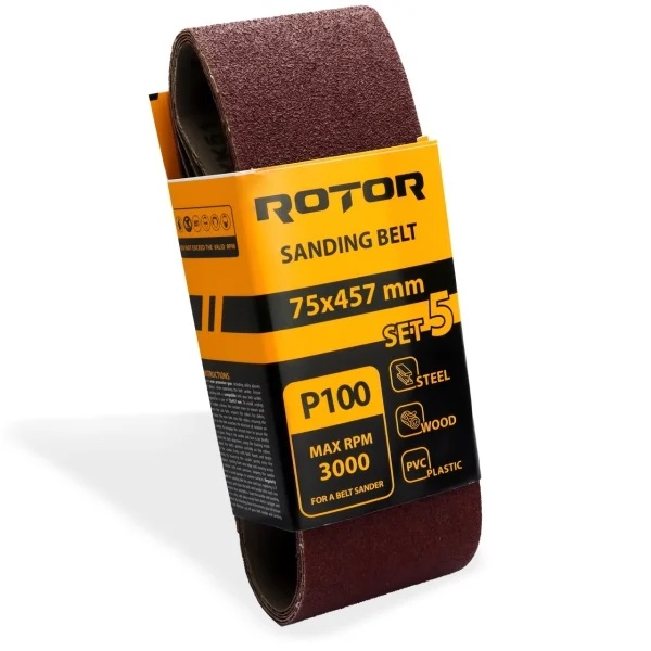 Banda de slefuit ROTOR P100 75*457 set 5