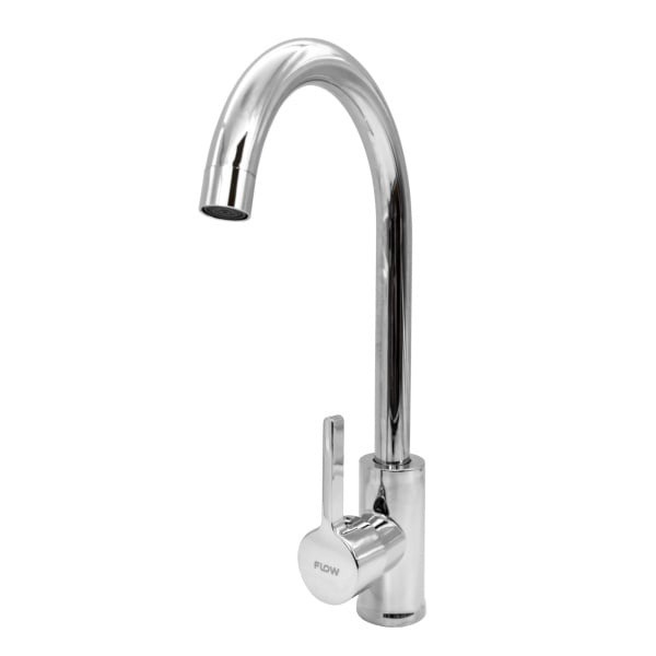 Baterie Bucatarie Flow XC-410ZC, zinc crom, pipa fixa rotire 360