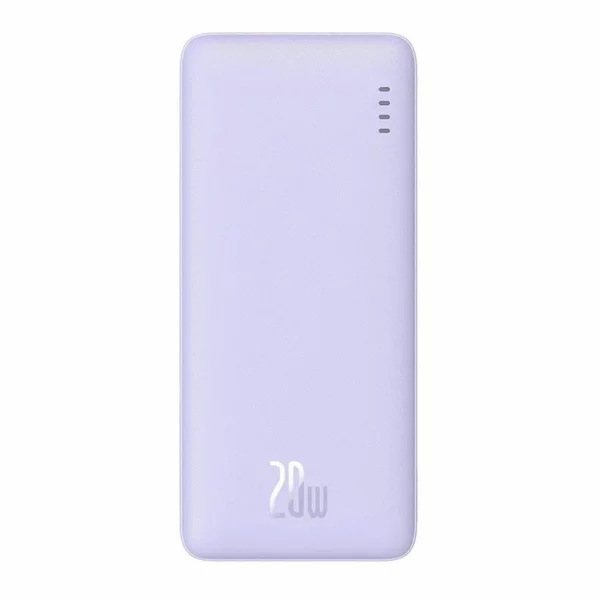 Baterie externa Baseus Airpow, 20000mAh, 20W, Incarcare rapida, USB-C, USB-A, cablu USB-C la USB-A inclus Violet