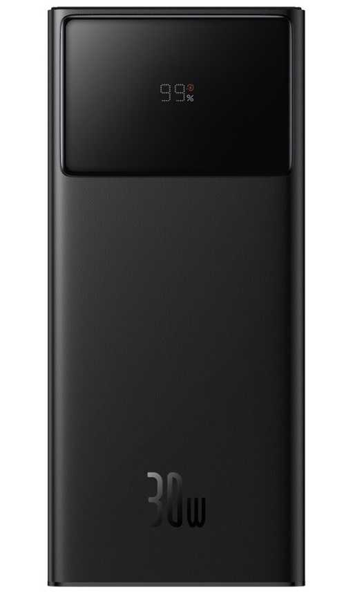 Baterie externa Star-Lord Digital Display, 30.000 mAh, 30W, Incarcare rapida, cablu USB-A la USB-C inclus Negru