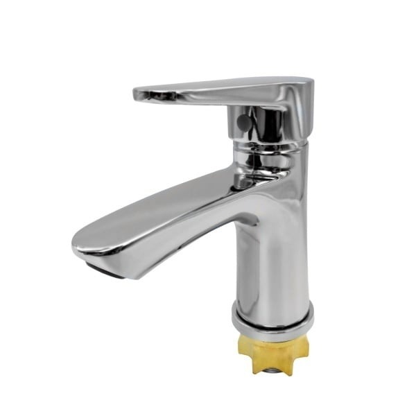Baterie Lavoar Flow 061-401ZC, zinc crom, pipa fixa, monocomanda