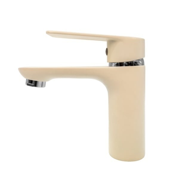 Baterie Lavoar Flow 181-FW439ZW, zinc, bej crom, pipa fixa