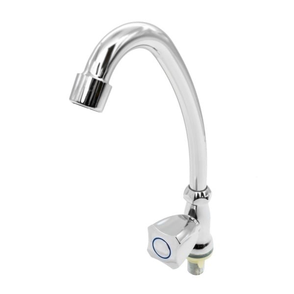 Baterie Lavoar Flow 370-632ZC, zinc crom, pipa fixa rotire 360