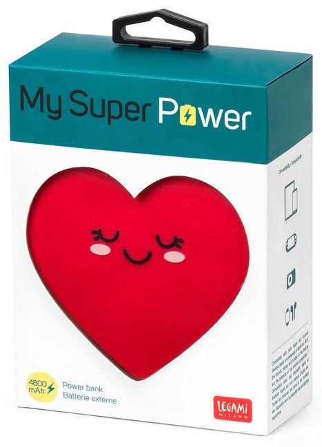 Baterie portabila My Super Power, Heart, Legami