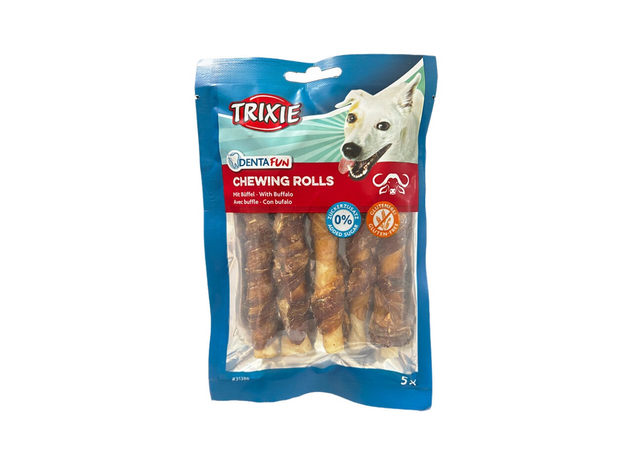 Trixie Recompense Pentru Caini, Denta Fun, Rulouri Cu Bivol, 5 buc/70 g 31388
