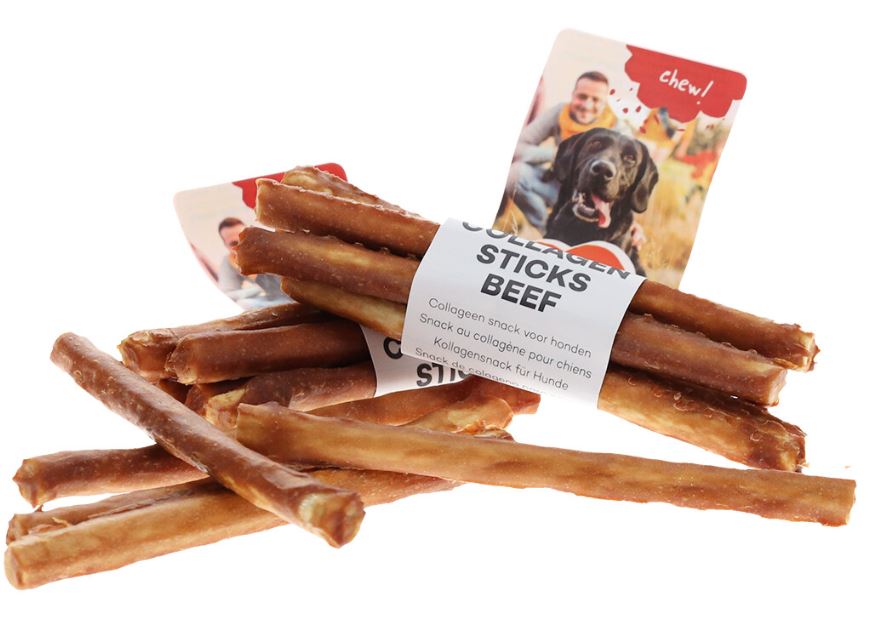 Chew! Sticksuri cu Colagen din Vita, 12.5 cm/35 g, 5 buc, L15226