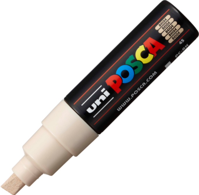 Marker UNI PC-8K 8. 0 mm varf tesit bej Posca