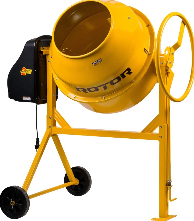 Betoniera 165L cu motor acoperit RB165 900 W, 29.5 rpm, ROTOR