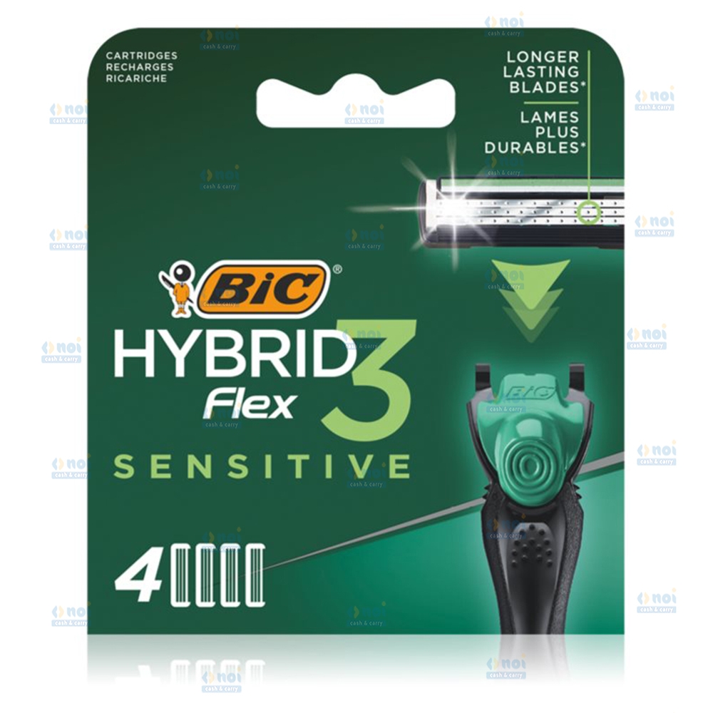 BIC FLEX3 HYBRID SENSITIVE REZERVA APARAT RAS BARBATI 3LAME 4BUC