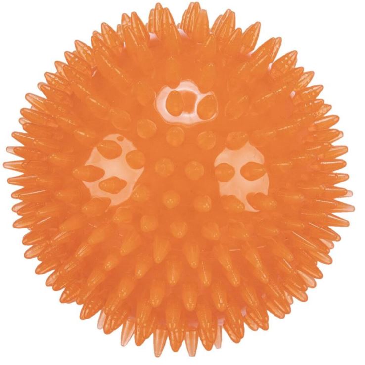 Jucarie Pentru Caini, Minge Arici, Plutitoare, 8 cm, Portocaliu, 33651