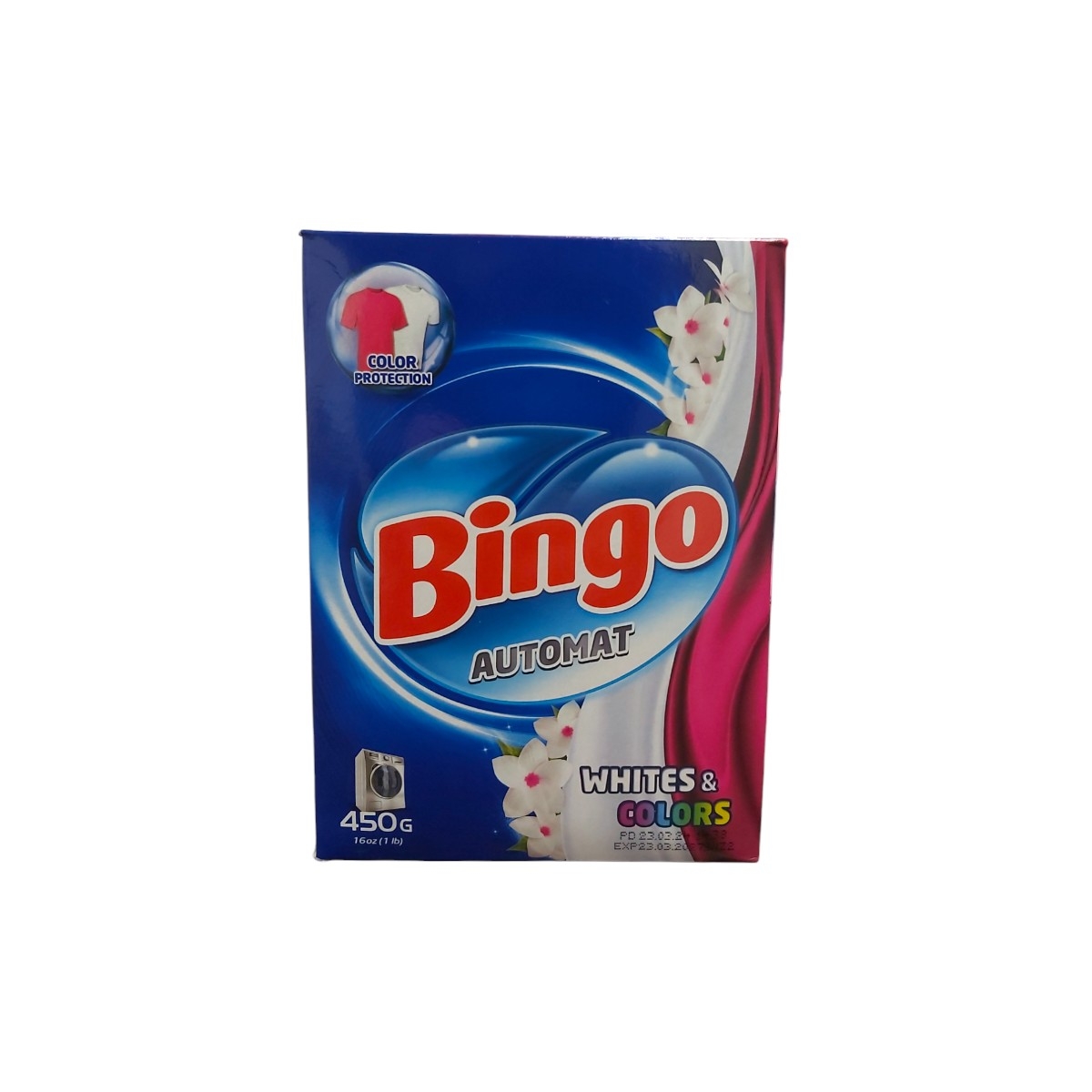 BINGO DETERGENT PUDRA AUTOMAT 450G 2IN1 WHITE&COLORS