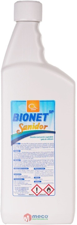 Bionet Sanidor Dezinfectant suprafete 1 litru