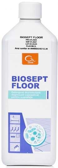 Biosept Floor - Detergent dezinfectant concentrat suprafete - 1 litru