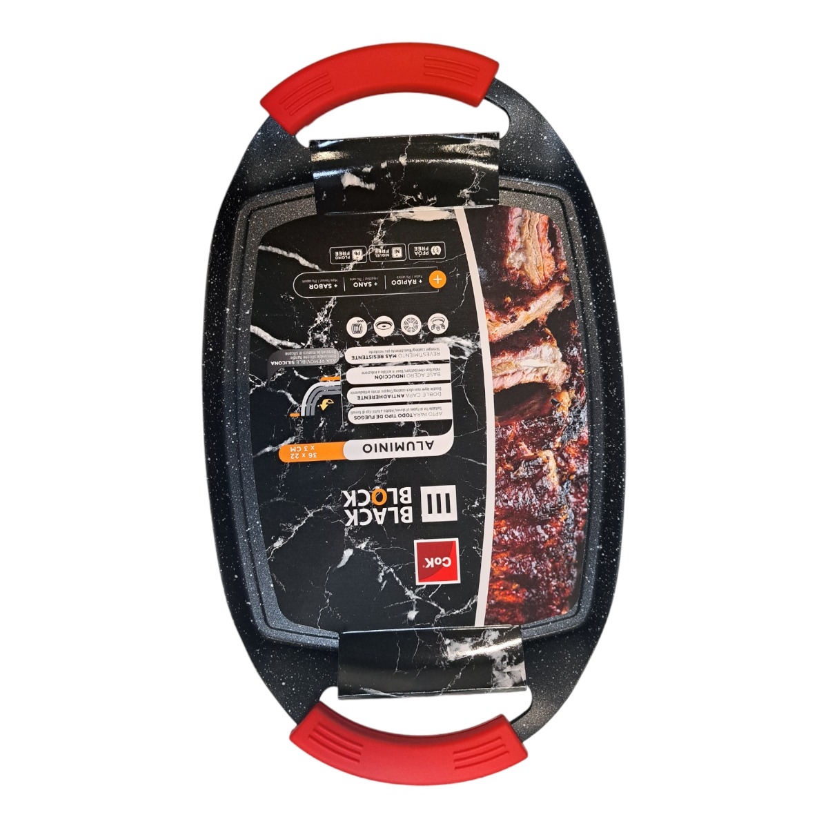BLACK BLOCK TAVA GRILL 36X22X3 CM 107-0001