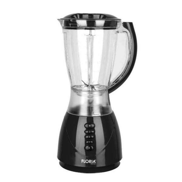 Blender de masa, putere 300W, capacitate 1.5L, 3 viteze, functie puls, negru, Floria