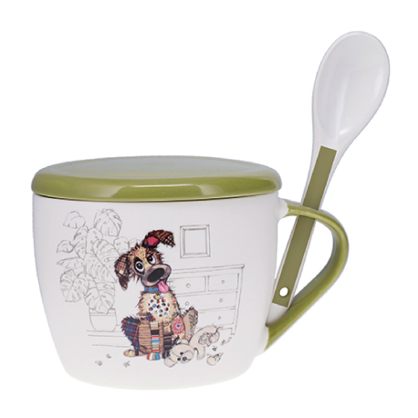 Bol supa 650 ml Bug Art Chien, Multicolor, Kiub
