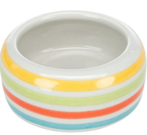 Castron Ceramic Pentru Hamsteri, 50 ml/ 8 cm, Multicolor/Crem, 60805