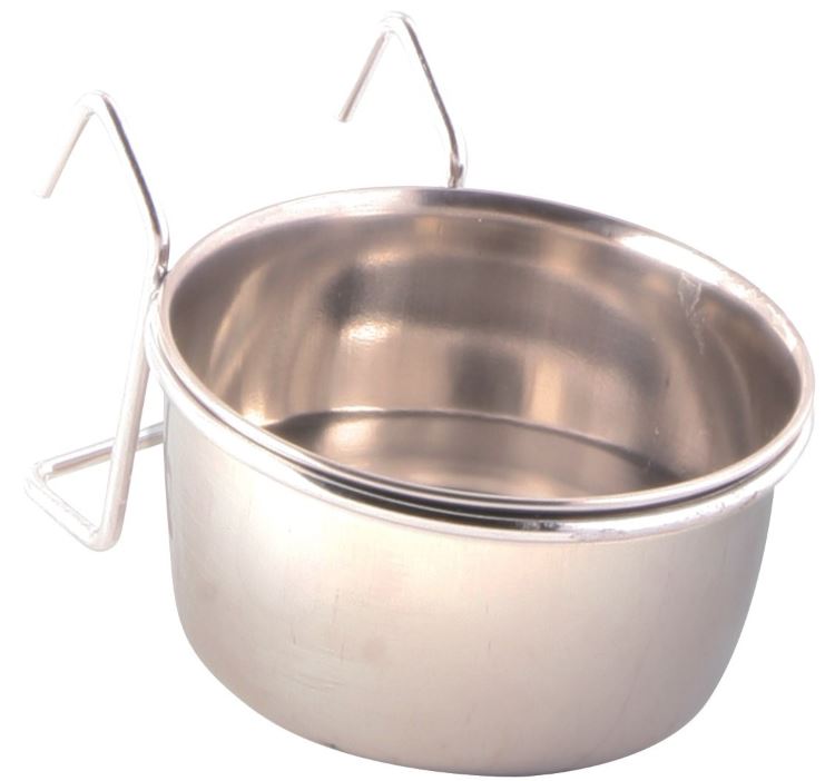 Hranitor Inox Pentru Pasari, Cu Suport De Agatat, 150 ml/7 cm, 5493