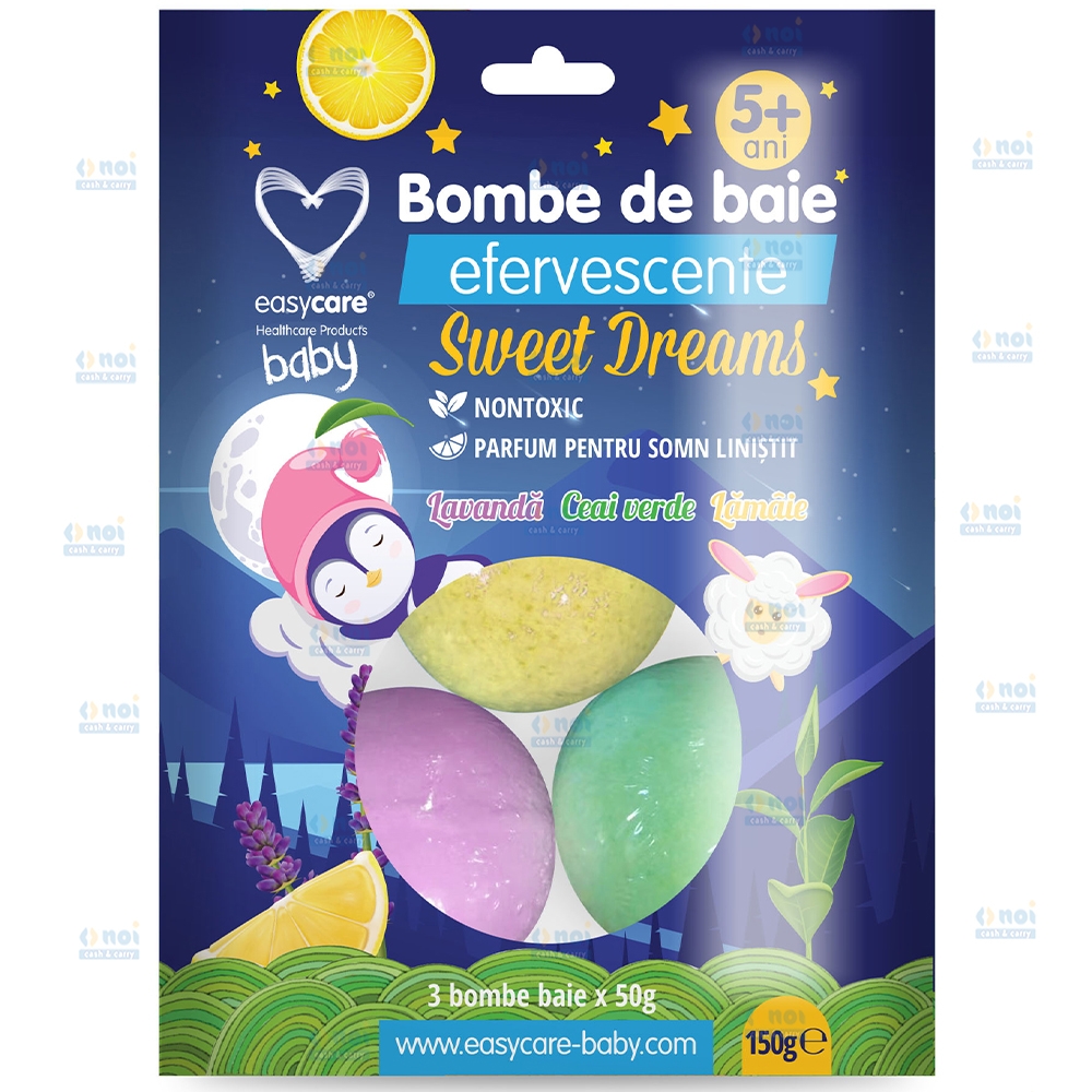 BOMBE DE BAIE EFERVESCENTE PENTRU COPII SWEET DREAMS 3BUC/SET EASY204