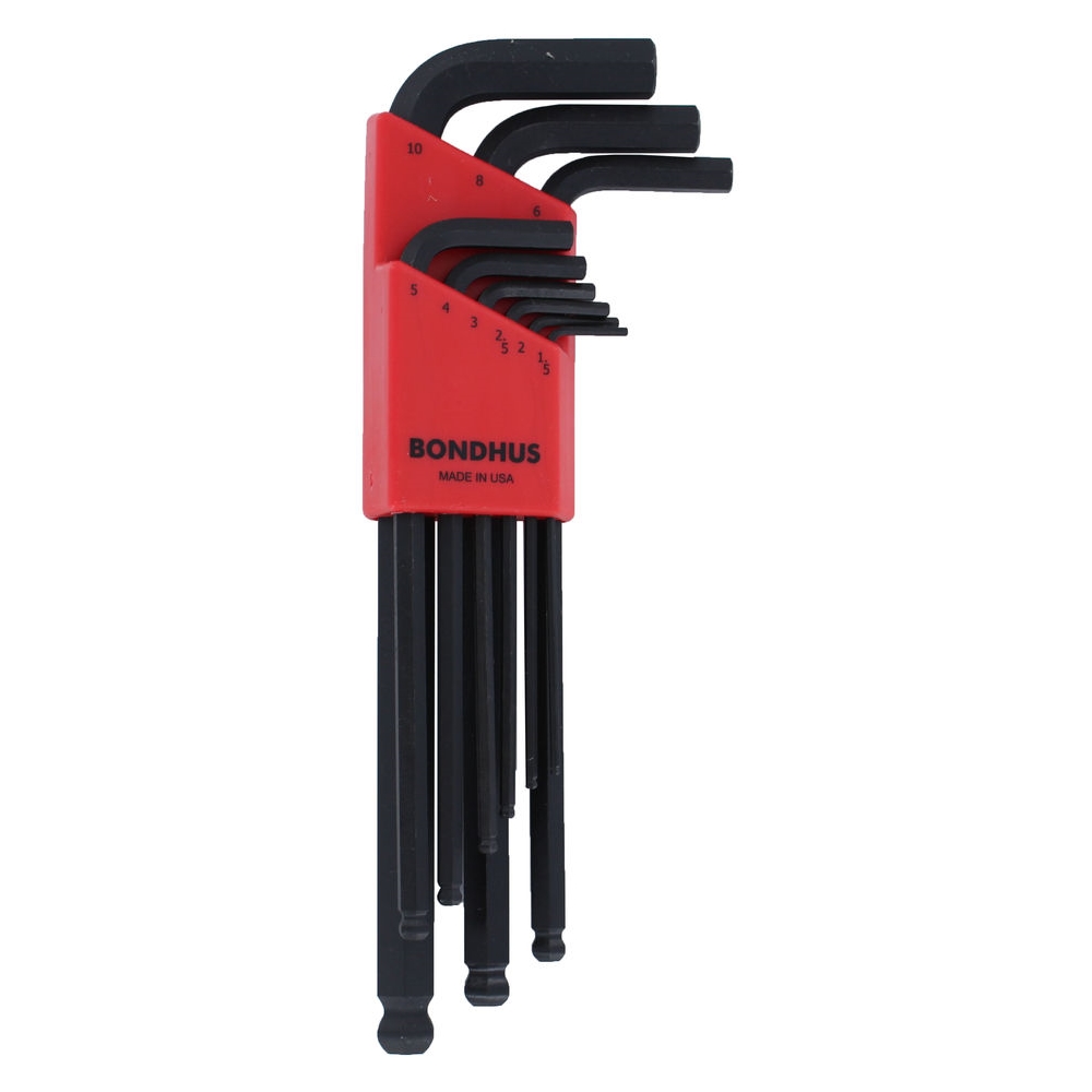 Bondhus 10999, Set 9 chei L HEX BLX9M, lungi, cap cu bila, ProGuard finish HEX 1.5-10mm