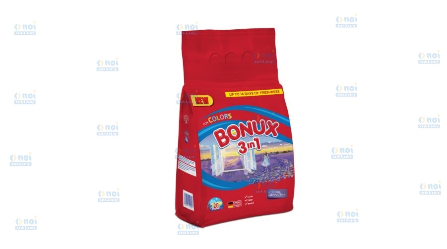 BONUX 3IN1 DETERGENT PUDRA AUTOMAT 2KG COLOR LAVENDER 20 SPALARI