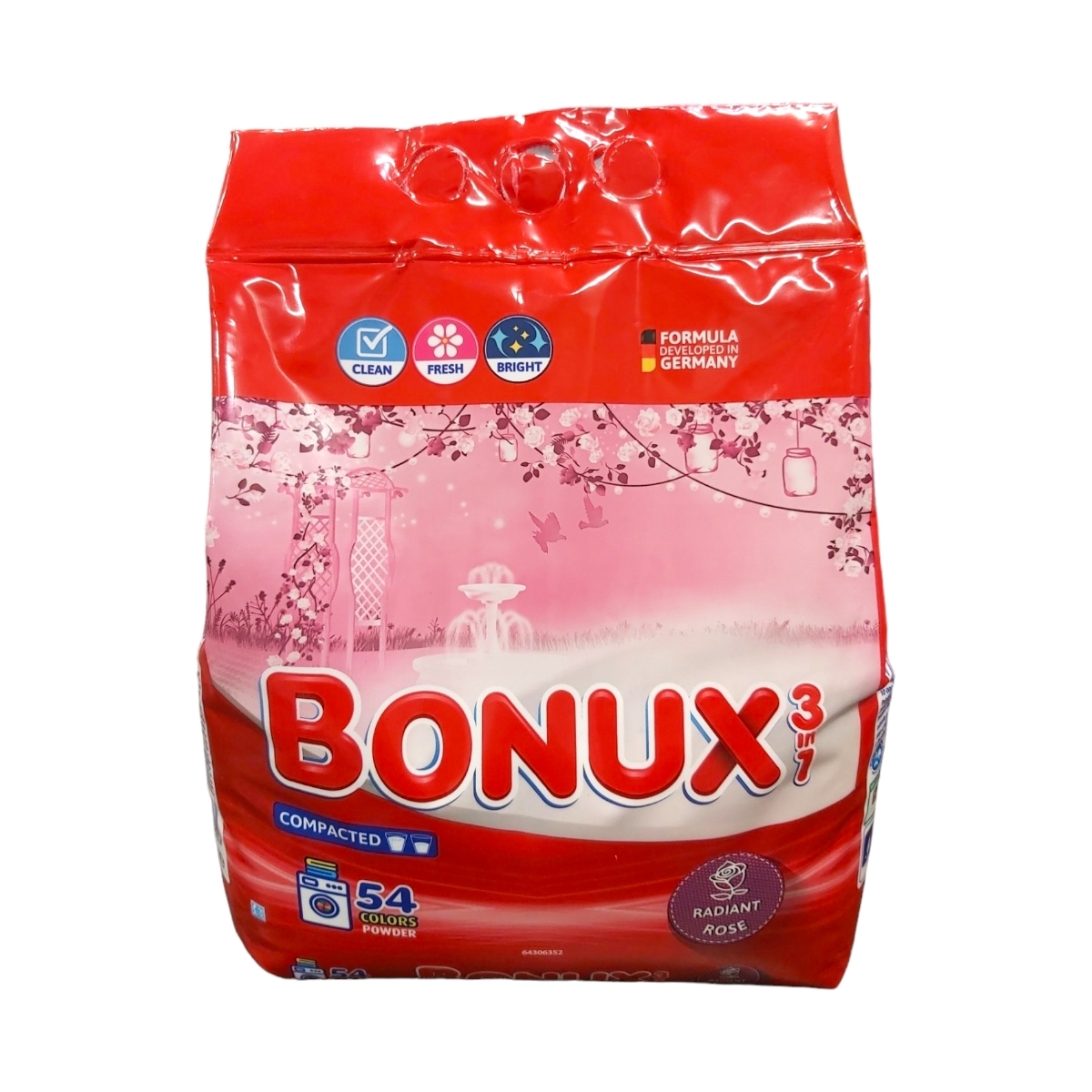 BONUX 3IN1 DETERGENT PUDRA AUTOMAT 3.51 KG RADIANT ROSE 54 SPALARI