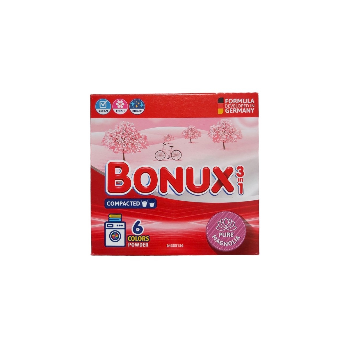 BONUX 3IN1 DETERGENT PUDRA AUTOMAT 390G COLORS PURE MAGNOLIA 6 SPALARI