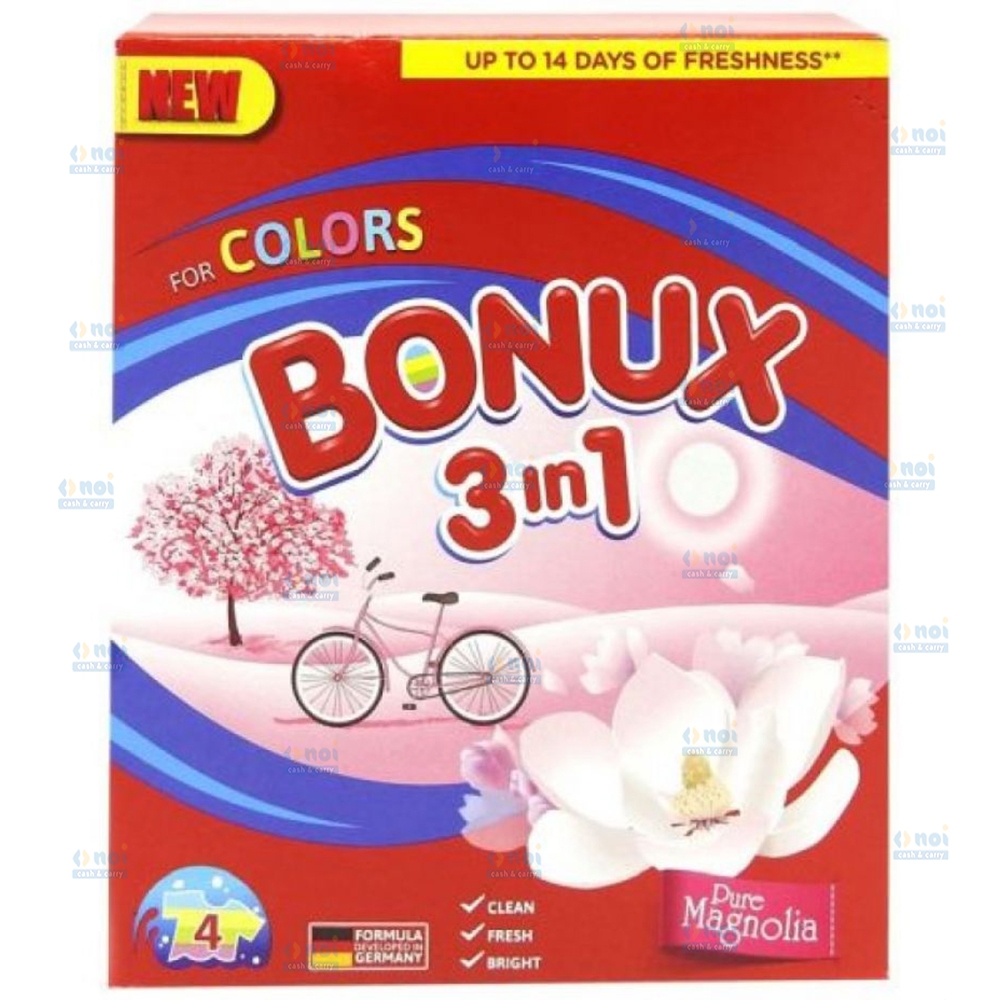 BONUX 3IN1 DETERGENT PUDRA AUTOMAT 400G COLOR MAGNOLIA 7 SPALARI