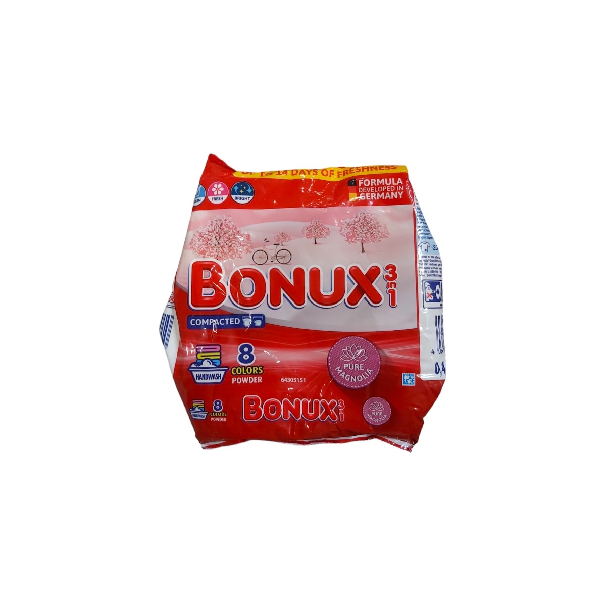BONUX 3IN1 DETERGENT PUDRA MANUAL 400G COLOR MAGNOLIA 8 SPALARI