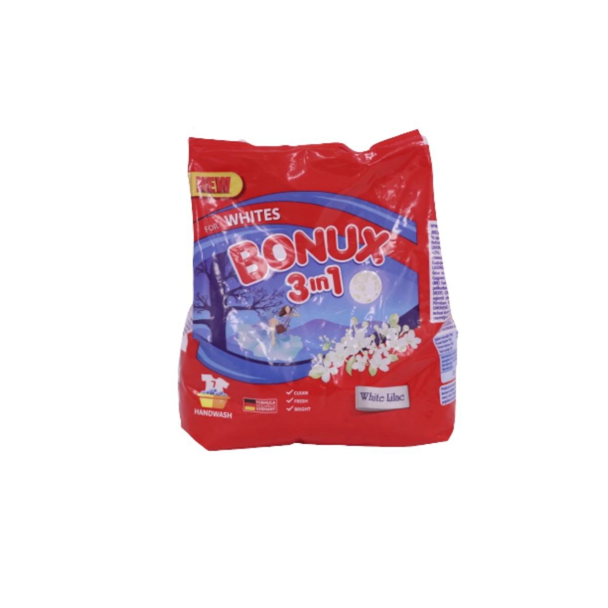 BONUX 3IN1 DETERGENT PUDRA MANUAL 400G WHITE LILAC 7 SPALARI